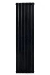 Вертикальный дизайнерский радиатор отопления ARTTIDESIGN Livorno II 6/1800/408/50 черный матовый Фото - 3